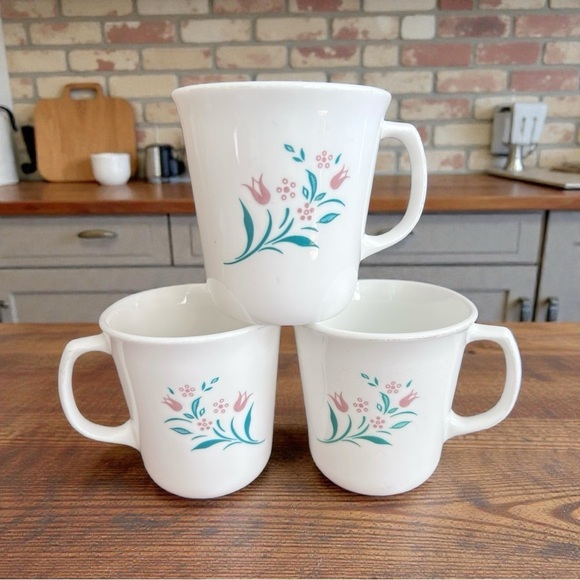 Corningware Other - Vintage Corelle “Rosemarie” 3 mugs, floral Corning Grandma Chic Cottagecore